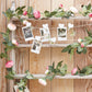 Decorative Pink Rose Flower Artificial Foliage Garland