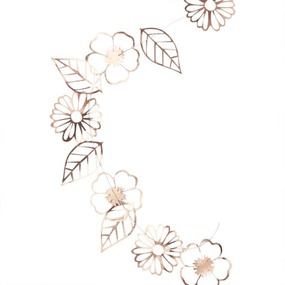 Rose Gold Foiled Flower Garland - Ginger Ray - Party Touches