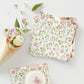 Rose Gold Foiled Floral Paper Napkins