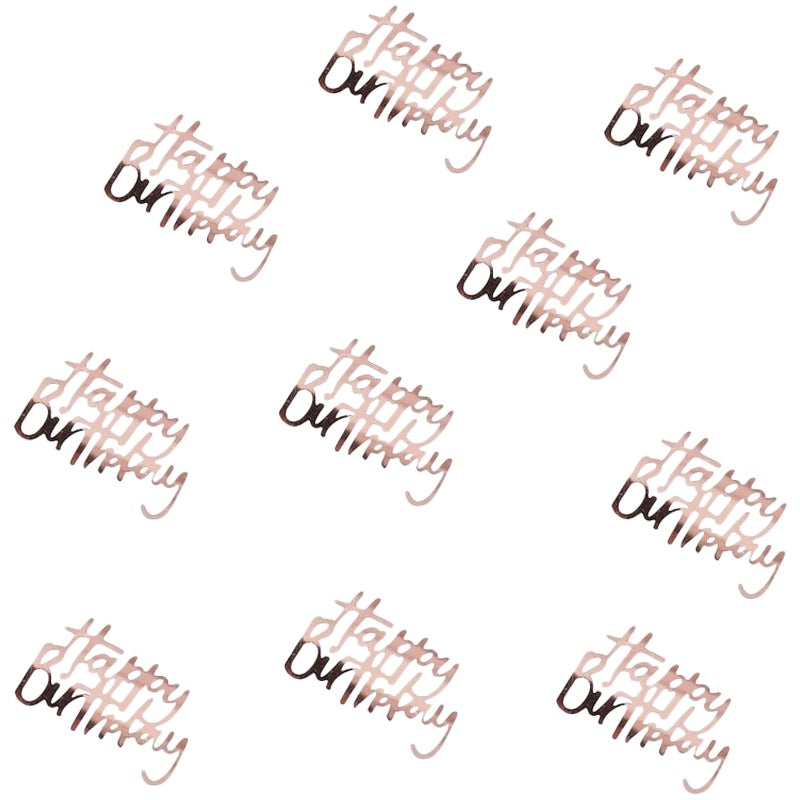 Rose Gold Happy Birthday Table Confetti - Ginger Ray - Party Touches