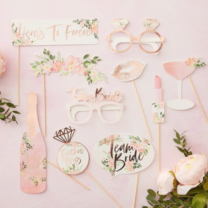 Floral Team Bride Photo Booth Props - Ginger Ray - Party Touches
