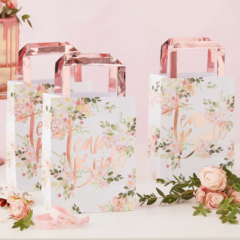Team Bride Floral Party Bags