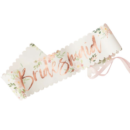 Floral Bridesmaid Sash - Ginger Ray - Party Touches