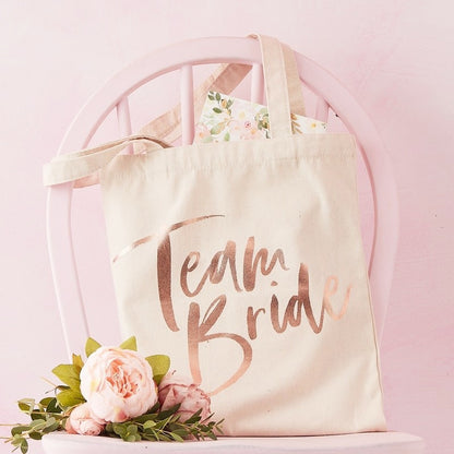 Team Bride Printed Tote Bag - Ginger Ray - Party Touches