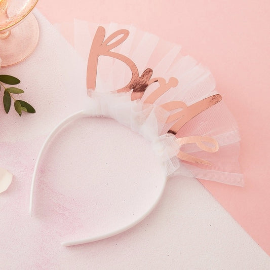 Bride to Be Headband Veil - Ginger Ray - Party Touches