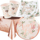 Rose Gold Floral Hen Party Tableware Bundle - 8 Guests - Ginger Ray - Party Touches