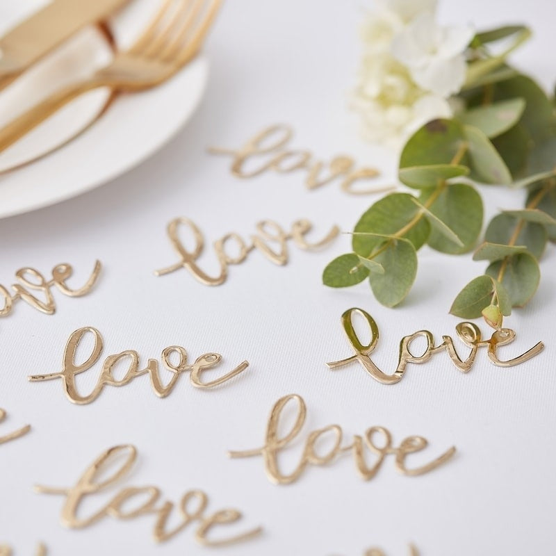 Gold Love Table Confetti - Ginger Ray - Party Touches