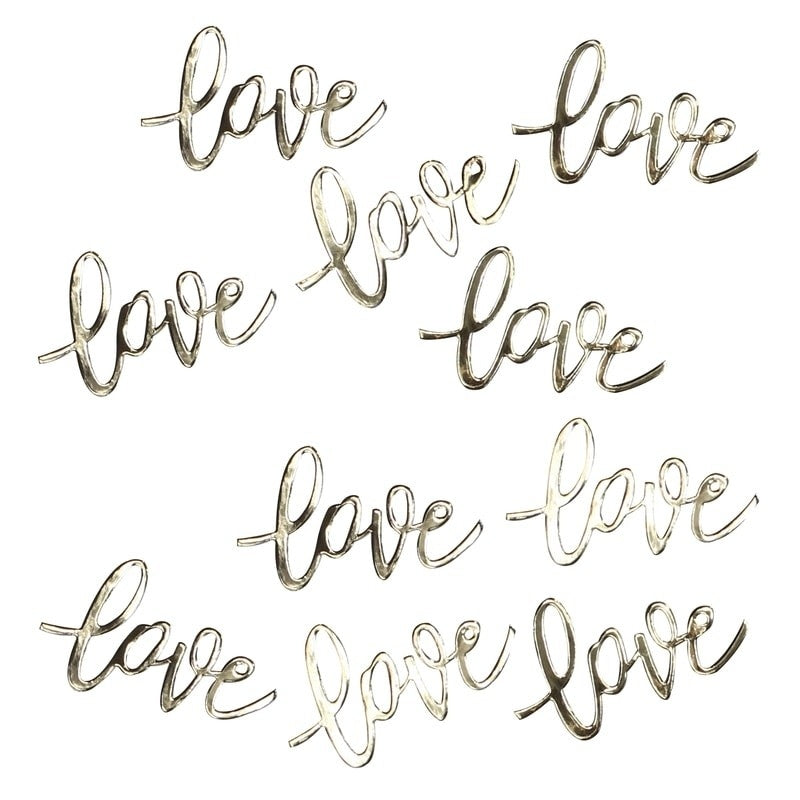 Gold Love Table Confetti - Ginger Ray - Party Touches