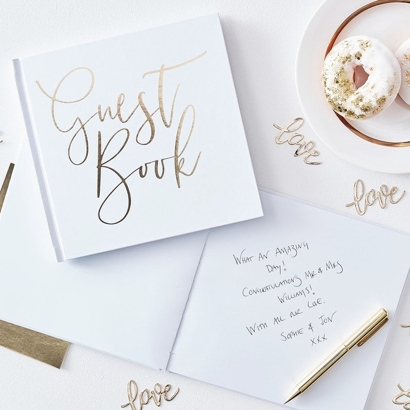Gold Foiled Wedding Guest Book