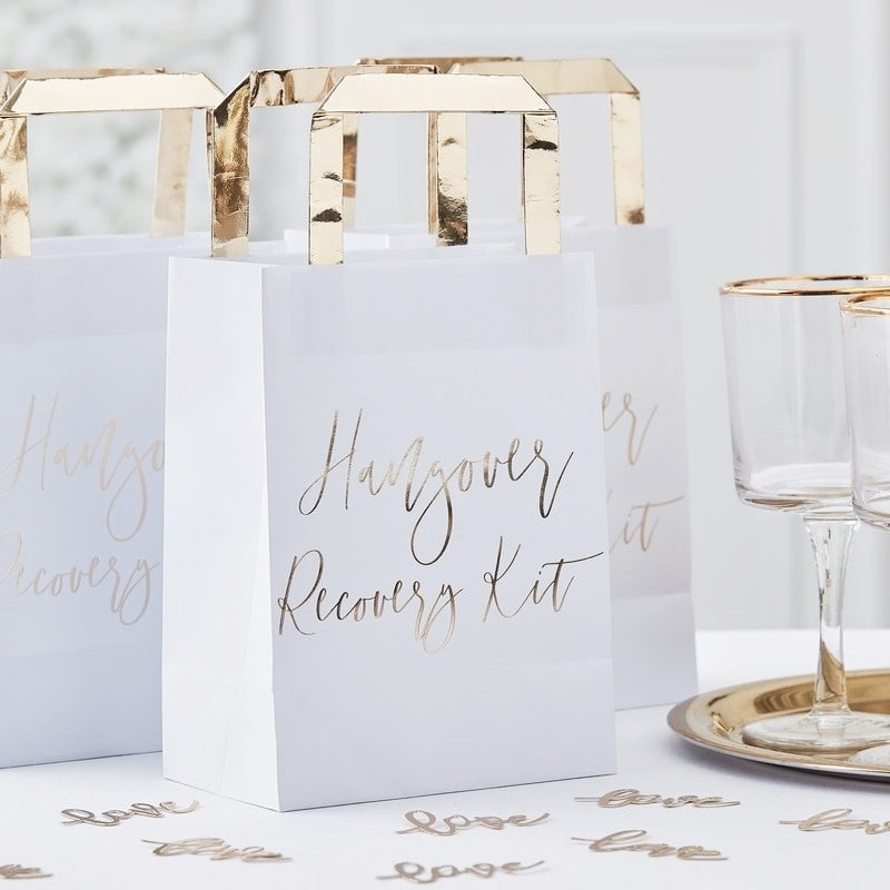 Gold Hangover Recovery Kit Bags