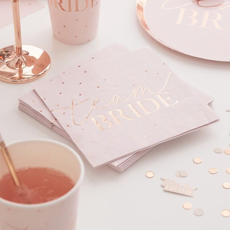 Rose Gold Foiled Hen Party Napkins - Ginger Ray - Party Touches
