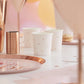 Pink and Rose Gold Foiled Paper Hen Party Shot Glasses