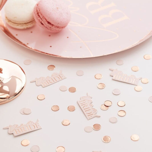 Team Bride Blush and Rose Gold Hen Party Confetti - Ginger Ray - Party Touches