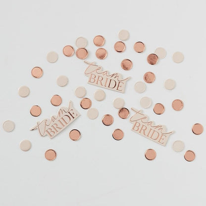 Team Bride Blush and Rose Gold Hen Party Confetti - Ginger Ray - Party Touches