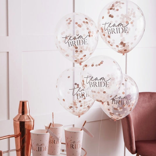 Confetti Filled Team Bride Hen Party Balloons - Ginger Ray - Party Touches
