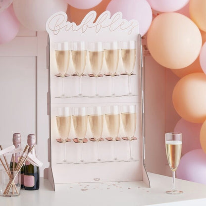 Rose Gold Foiled & Blush Prosecco Wall