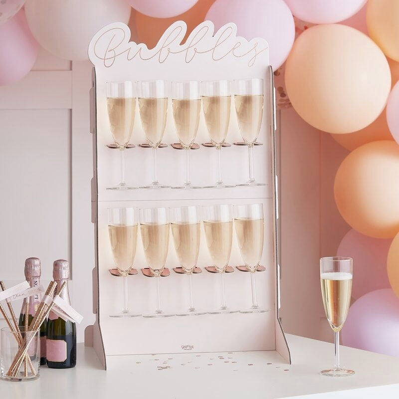 Rose Gold Foiled & Blush Prosecco Wall - Ginger Ray - Party Touches