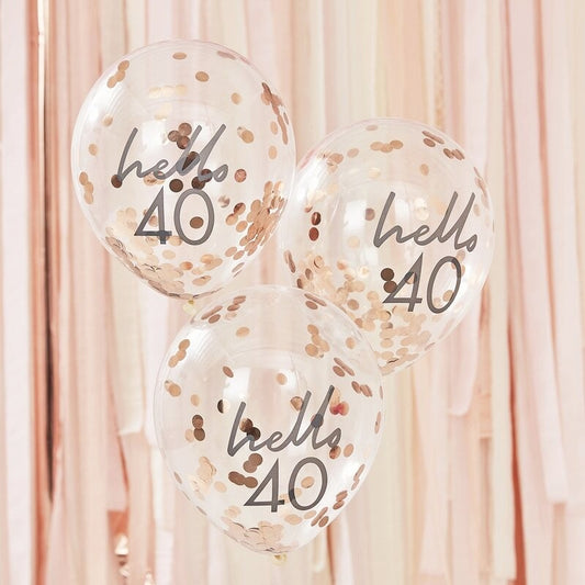 Hello 40 Birthday Balloons - Ginger Ray - Party Touches