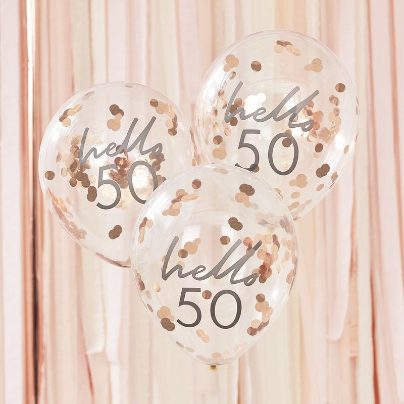 Hello 50 Birthday Balloons - Ginger Ray - Party Touches
