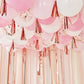 Blush, White and Rose Gold Ceiling Balloons With Tassels