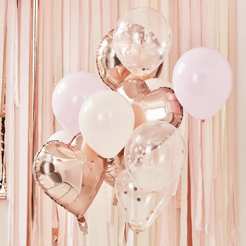 Blush and Rose Gold Balloons Bundle - Ginger Ray - Party Touches