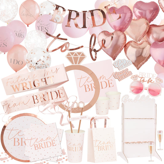 Blush Hen Party Decorations and Accessories