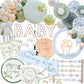 Botanical Baby Shower Party Decorations & Accessories
