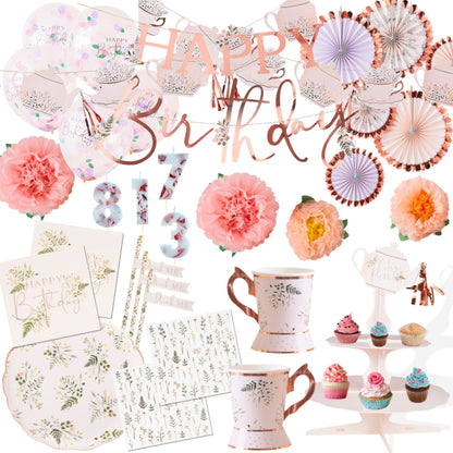 Lets Partea Floral Afternoon Tea Party supplies