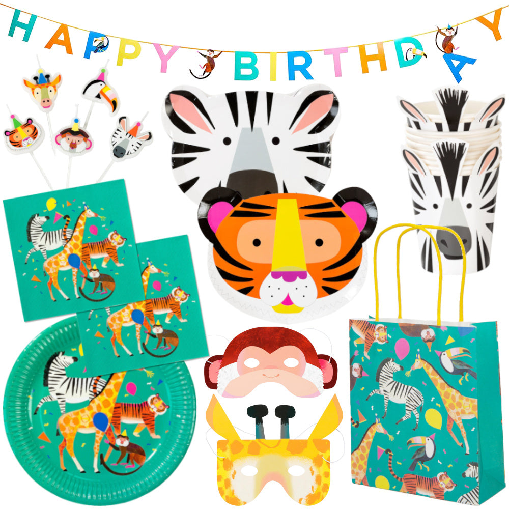 Party Animals Theme Birthday Party Decorations & Tableware