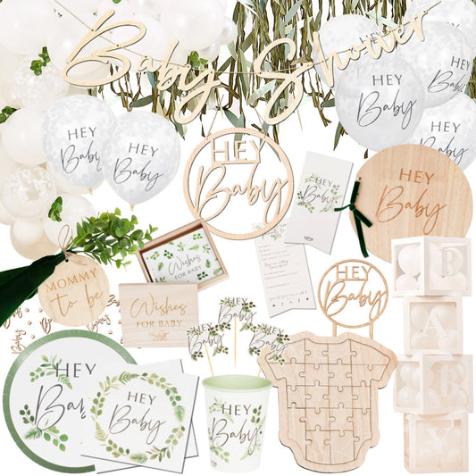 Botanical Baby Party Decorations and Tableware