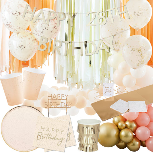 Mix it Up Peach Birthday Decorations & Tableware