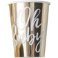 Gold Foiled Oh Baby! Paper Cups - Ginger Ray - Party Touches