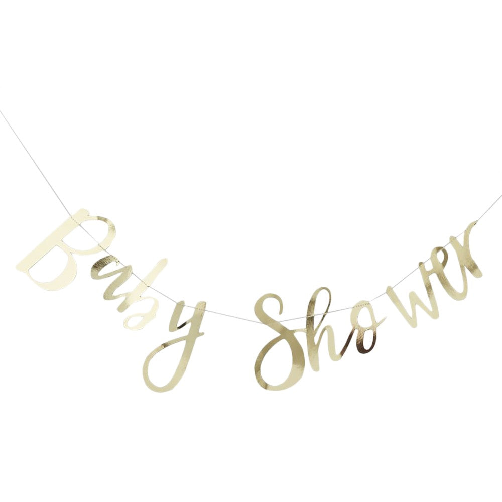 Gold Foiled Baby Shower Bunting - Ginger Ray - Party Touches