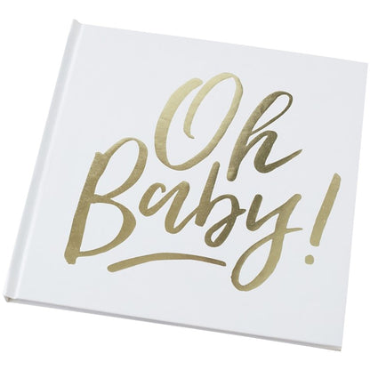 Gold Foiled Oh Baby! Guest Book - Ginger Ray - Party Touches