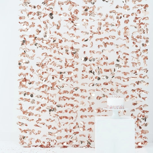 Rose Gold Petal Photo Booth Curtain - Ginger Ray - Party Touches