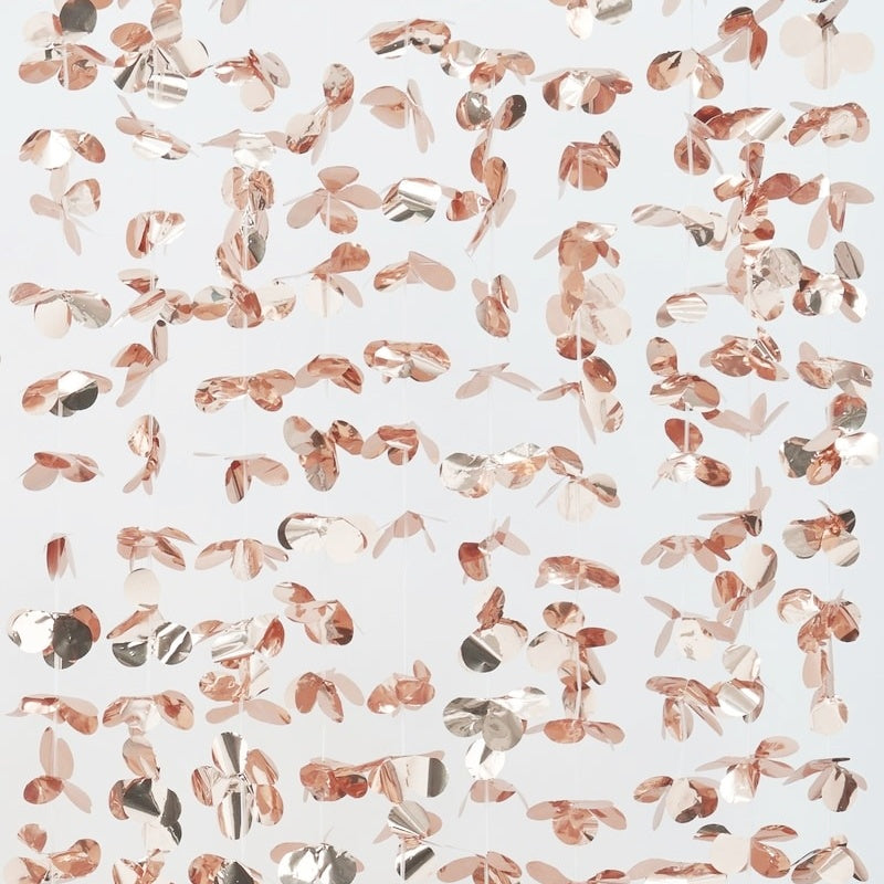 Rose Gold Petal Photo Booth Curtain - Ginger Ray - Party Touches