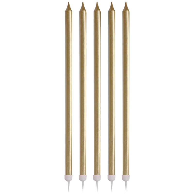 Gold Tall Candles - Ginger Ray - Party Touches