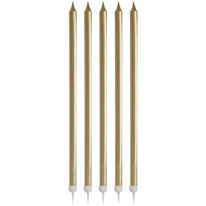 Gold Tall Candles - Ginger Ray - Party Touches