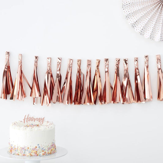 Rose Gold Tassel Garland - Ginger Ray - Party Touches