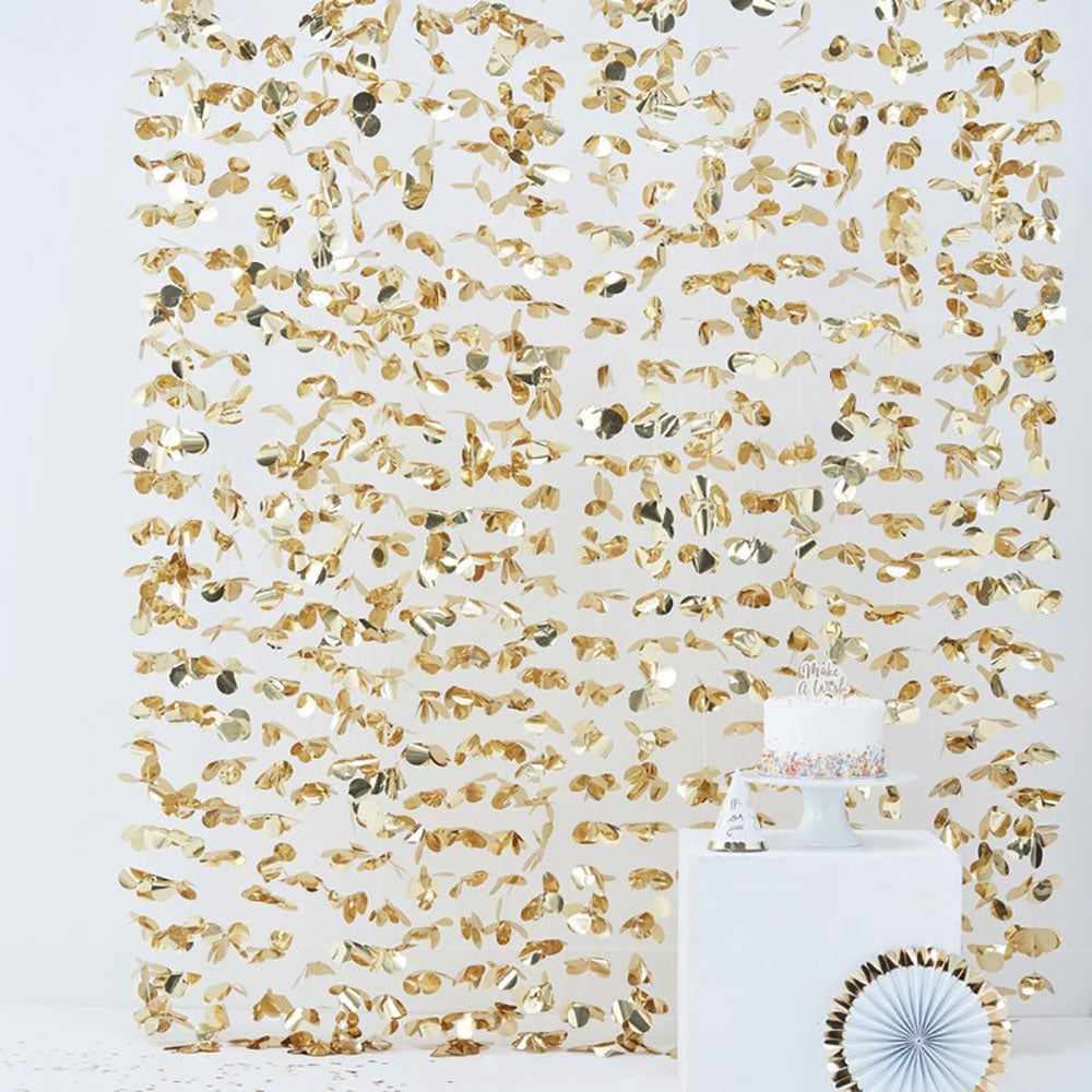Gold Photo Booth Backdrop - Ginger Ray - Party Touches
