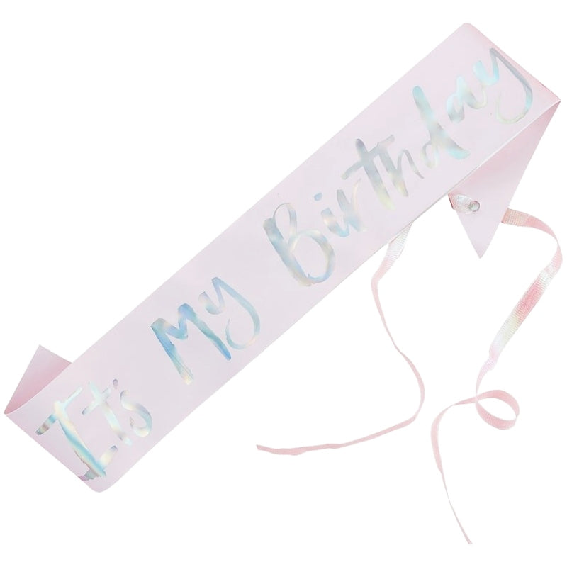 Iridescent It's My Birthday Sash - Ginger Ray - Party Touches