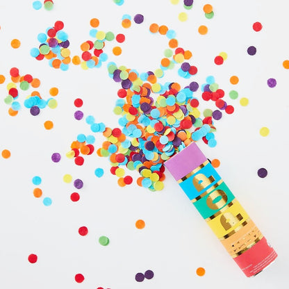 Rainbow Biodegradable Confetti Cannon - Set of 3 - Ginger Ray - Party Touches