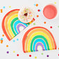 Rainbow & Gold Foiled Paper Party Napkins