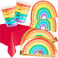 Rainbow Party Tableware Bundle - 8 Guests - Ginger Ray - Party Touches