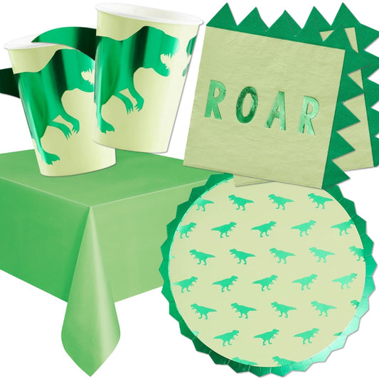 Roarsome Dinosaur Party Tableware Bundle - 8 Guests - Ginger Ray - Party Touches