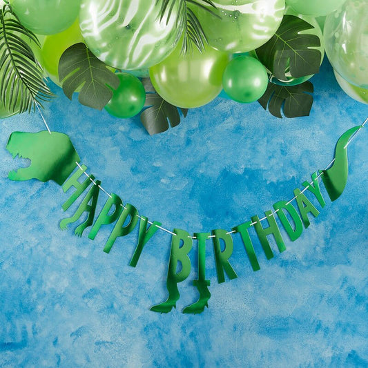 Dinosaur Happy Birthday Party Bunting - Ginger Ray - Party Touches