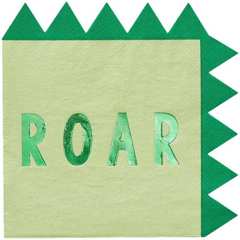 Dinosaur Shaped Paper Party Napkins - Ginger Ray - Party Touches