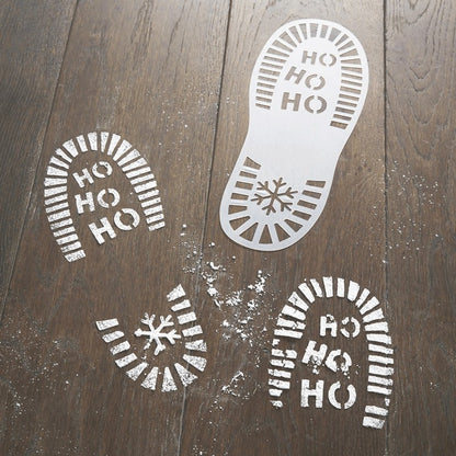 Festive Santa Foot Print Stencils - Ginger Ray - Party Touches