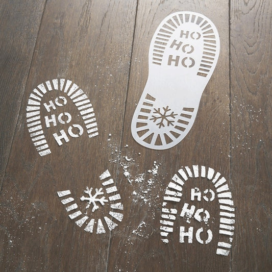 Festive Santa Foot Print Stencils - Ginger Ray - Party Touches
