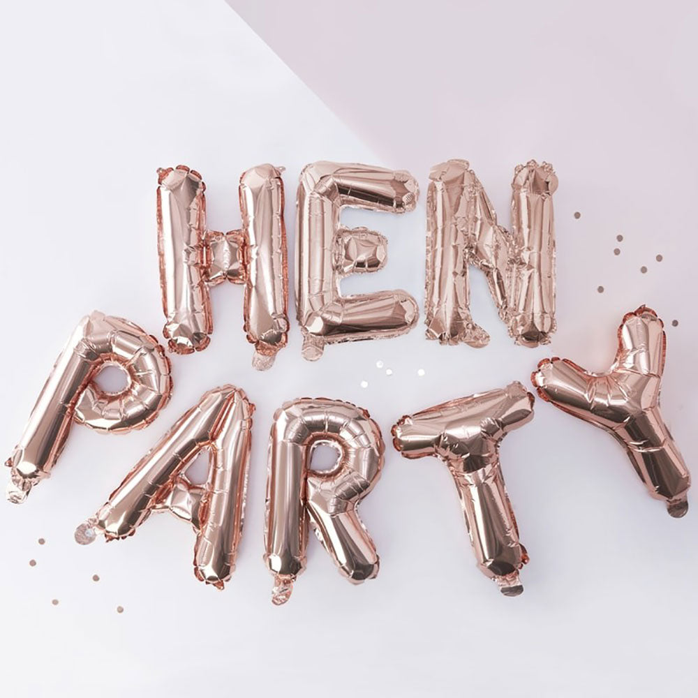 Rose Gold Hen Party Balloon Bunting - Ginger Ray - Party Touches